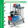 maid cleaning trolley with wringer equipment for hotel service